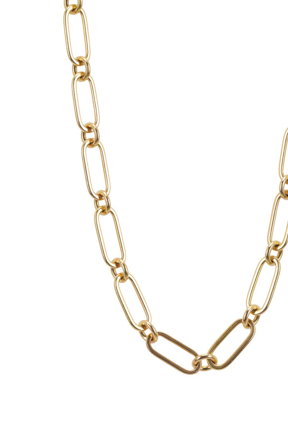 Caroline Ellen 20k Yellow Gold Heavy Paperclip Chain - view 2