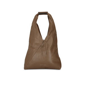 Brunello Cucinelli - Caffe Glossy Leather Monili Trim Hobo Bag