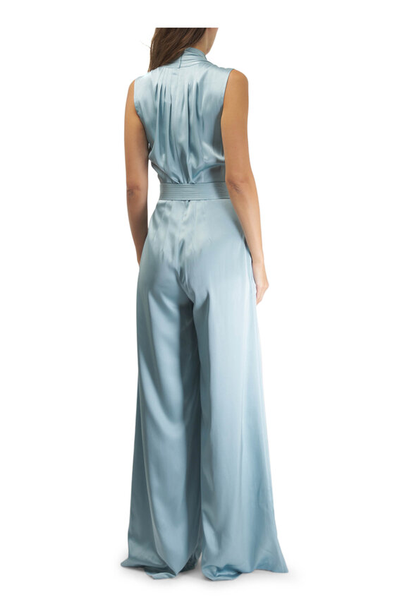 Adam Lippes - Nansi Mist Blue Silk Jumpsuit