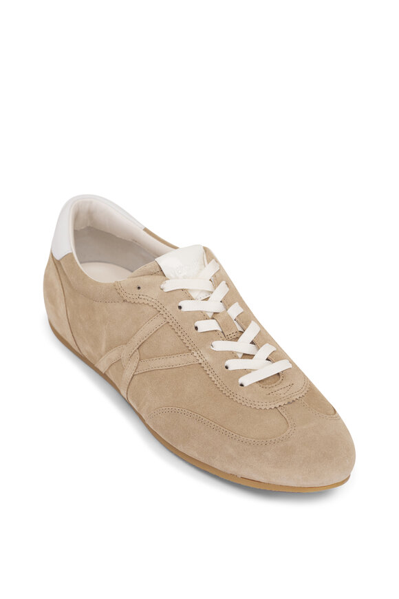 Woman by Common Projects - Achilles Nude Suede Low Top Sneaker