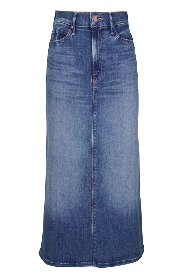 Mother - The Circle Midi Fray Dream Team Denim Skirt