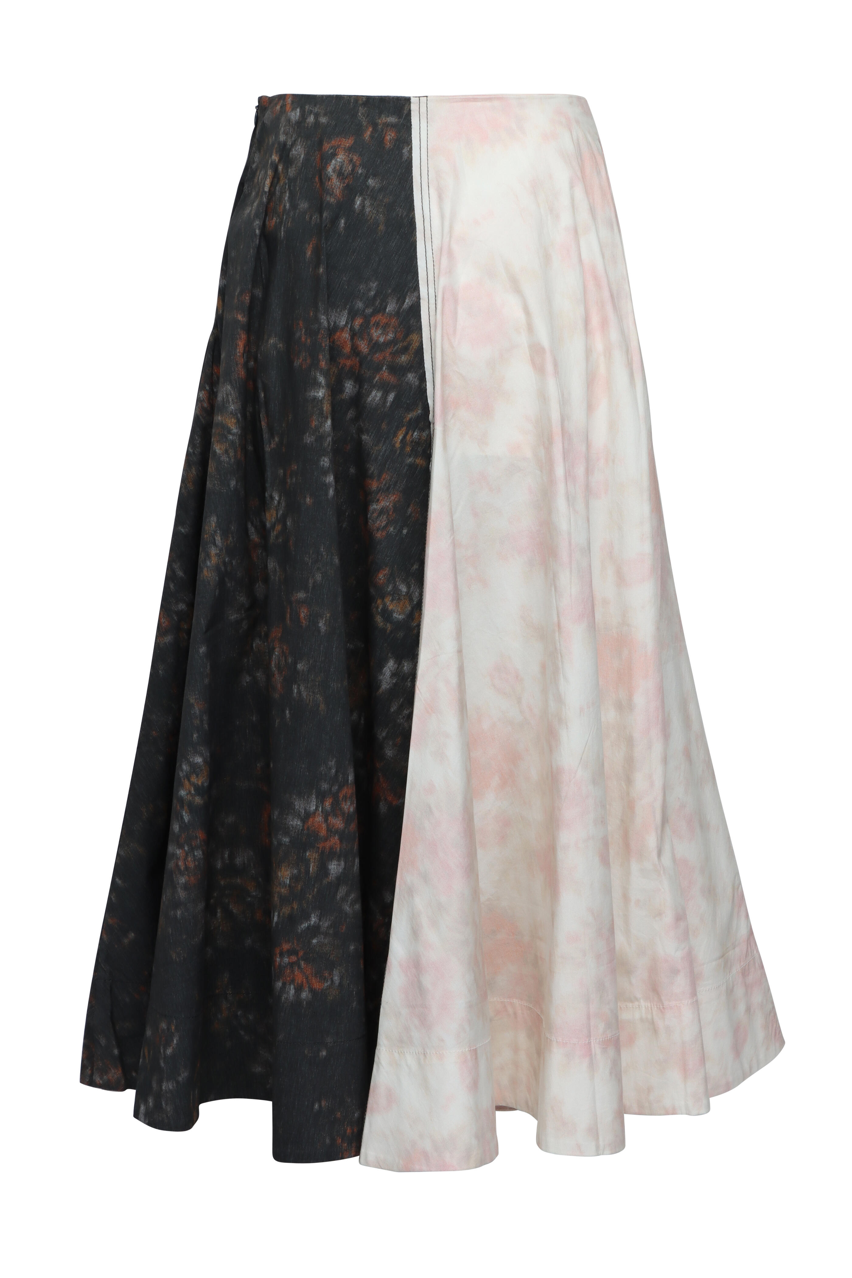 Ganni - Black & Royal Circle Skirt