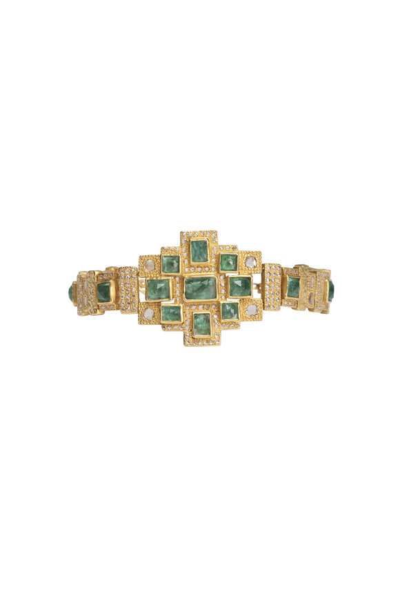 Coomi Emerald Art Deco Watch Bracelet