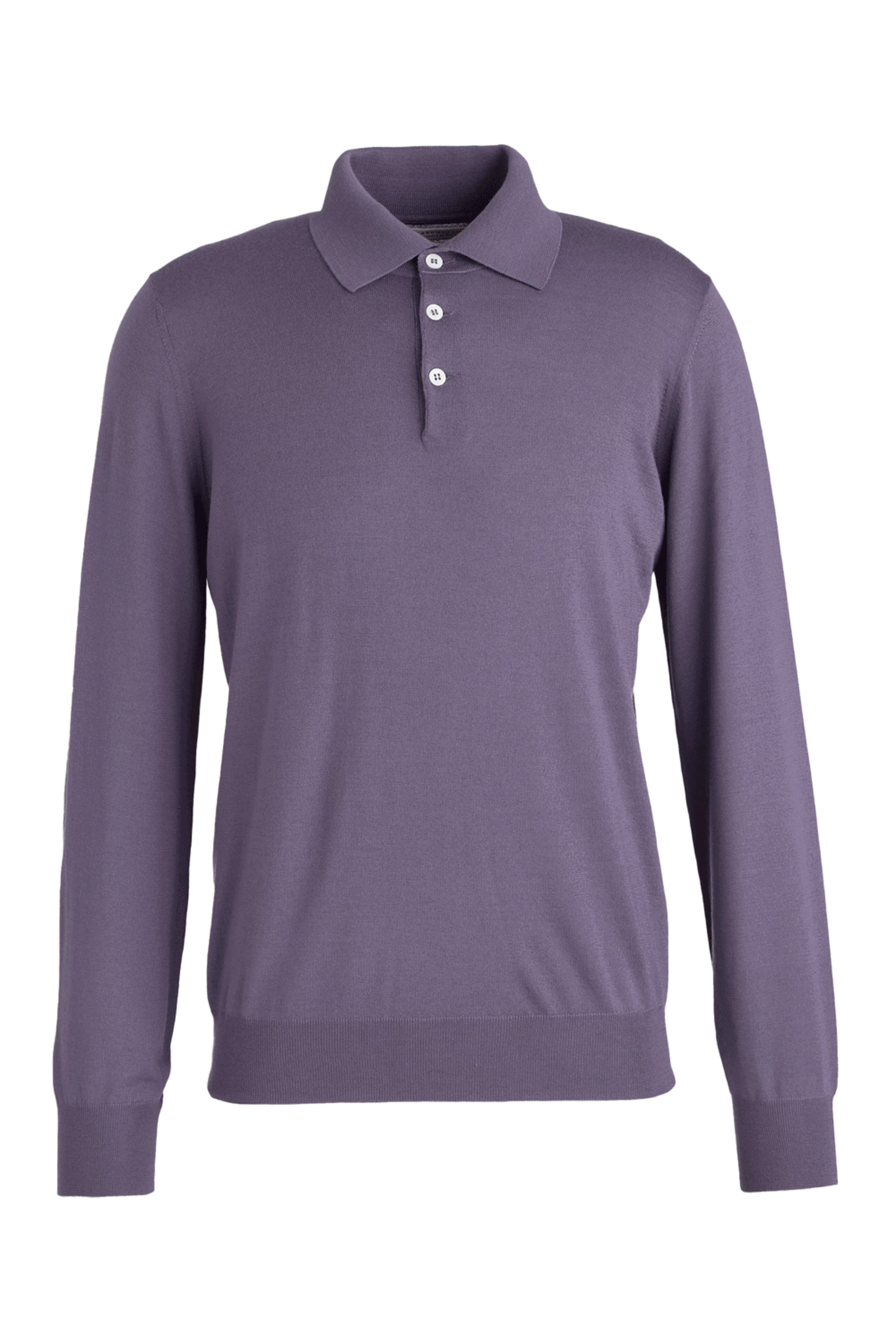 Brunello Cucinelli - Purple Knit Polo | Mitchell Stores