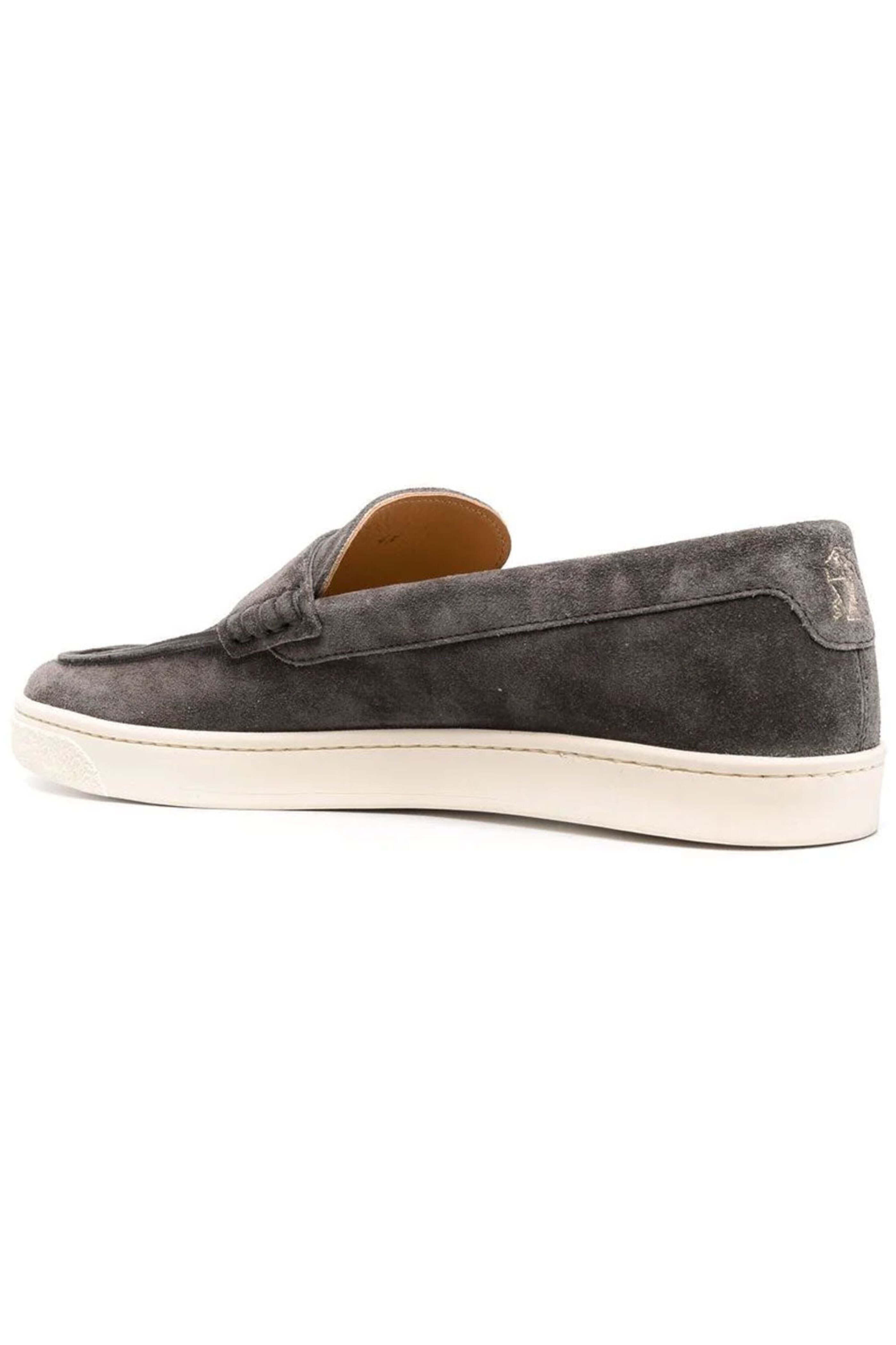 ＜SS25BRUNELLO CUCINELLI ローファー Brunello Cucinelli - Gray Suede Loafer Sneaker | Mitchell Stores