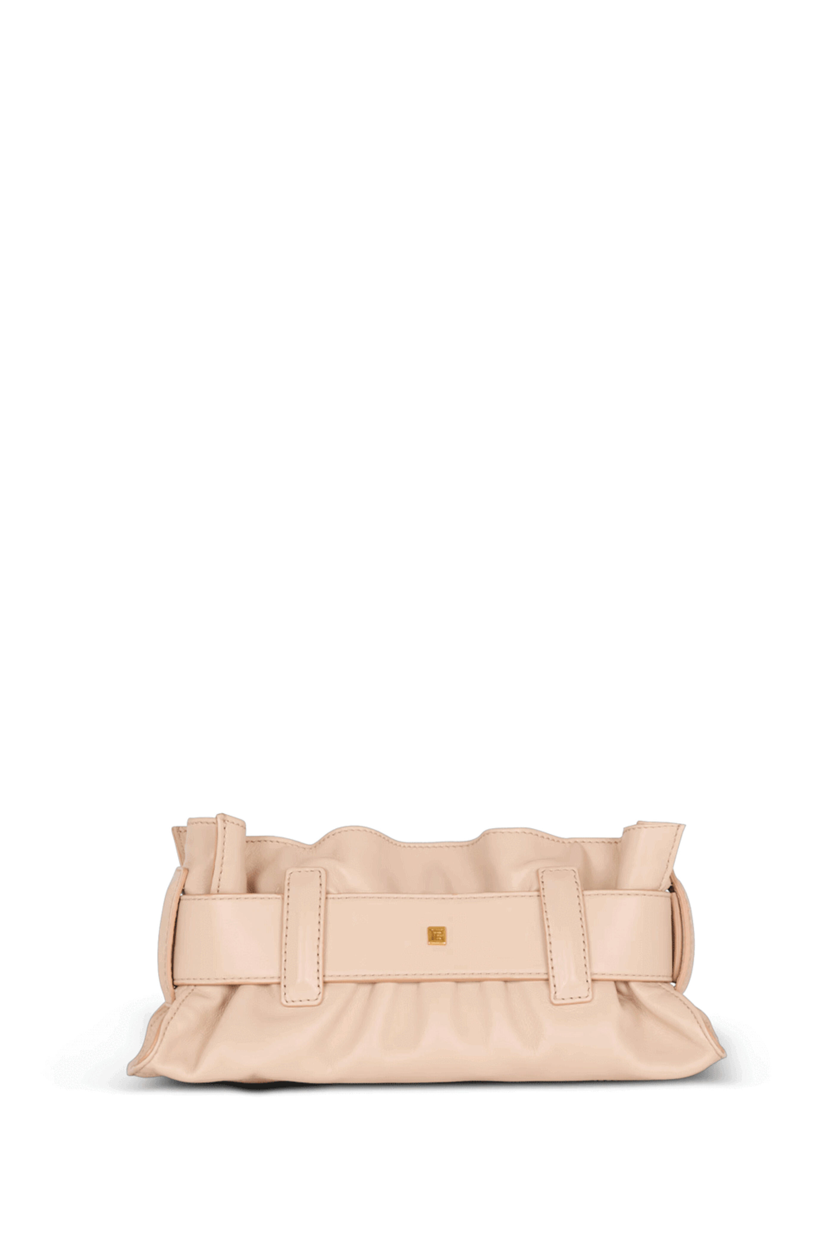Balmain - Mini Anthem Buckle Shoulder Bag in Neutral