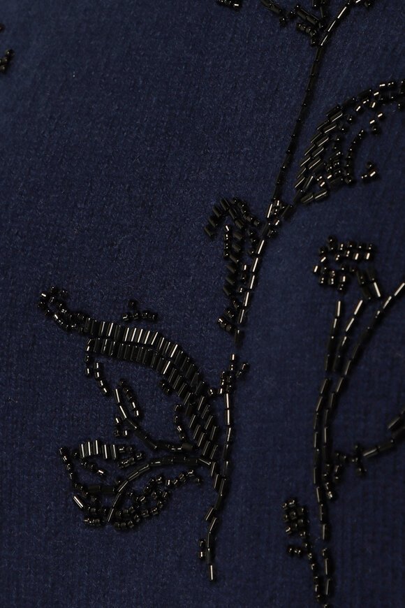 Altuzarra Paulie Navy Embellished Sweater - view 3