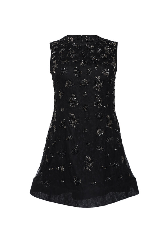 Simkhai Evelina Black Embellished Mini Dress