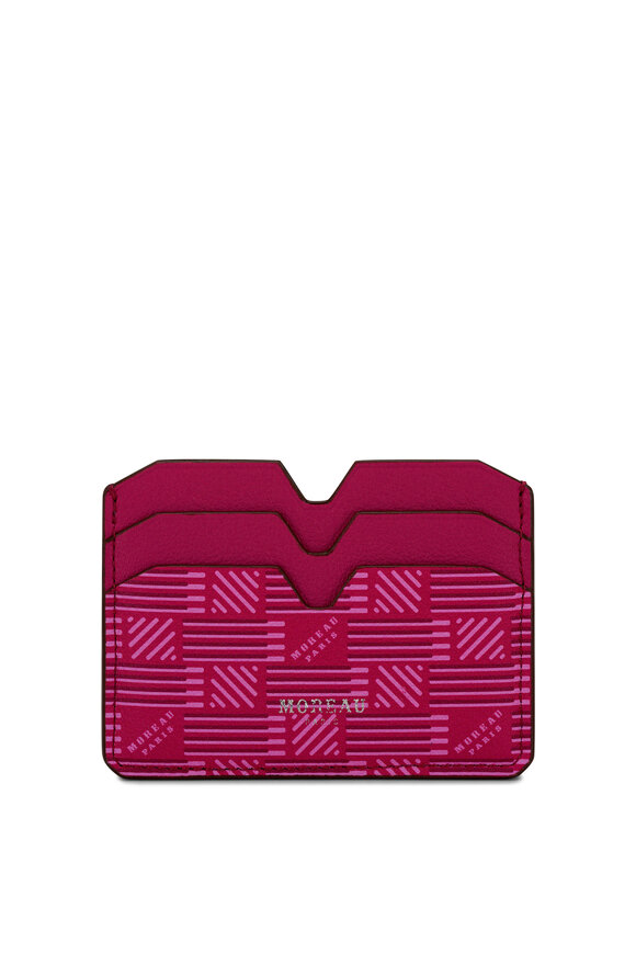 Moreau Paris - Fuchsia Leather Logo Card Case