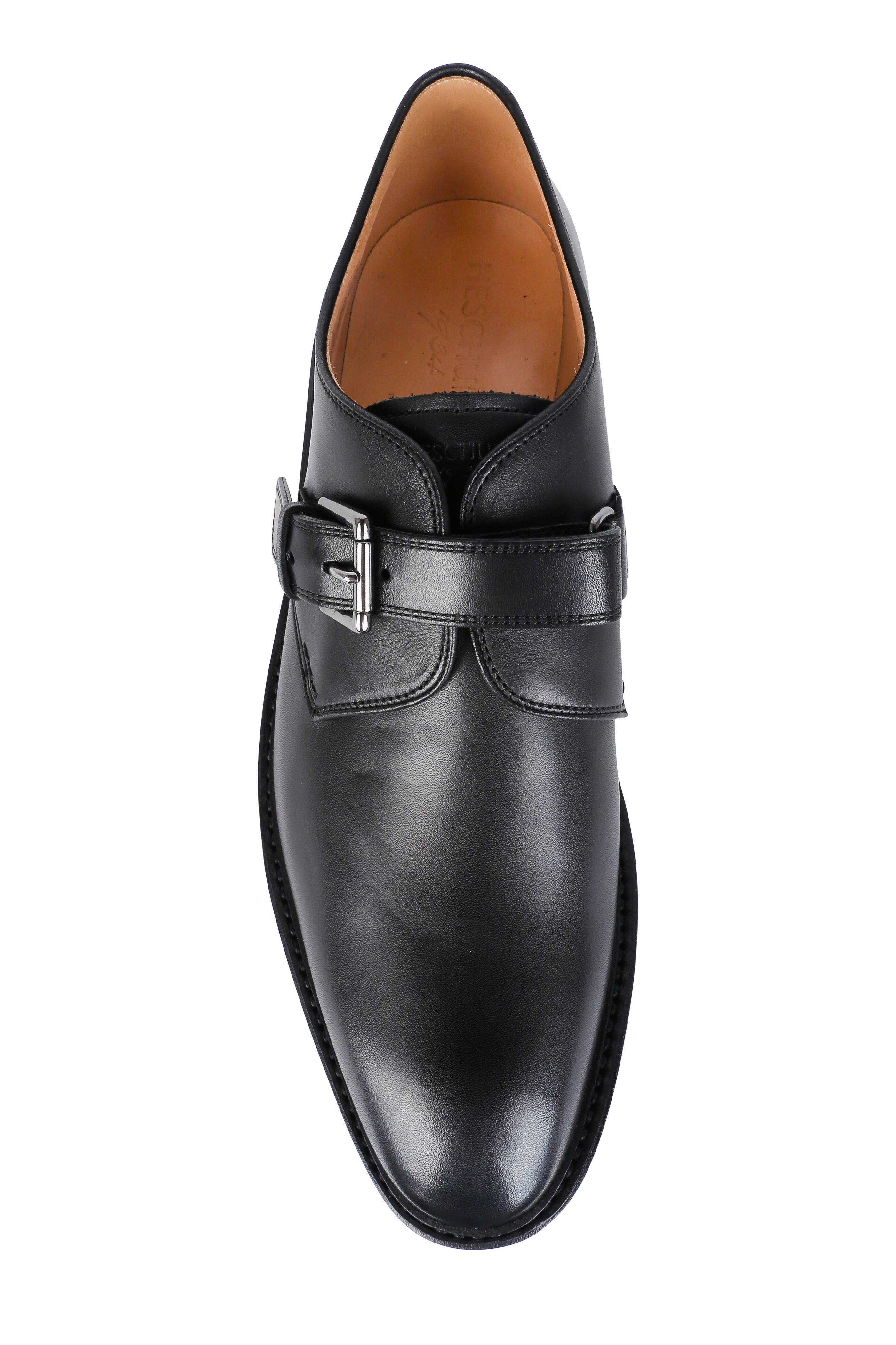 Heschung - Bouleau Black Leather Monk Shoe | Mitchell Stores