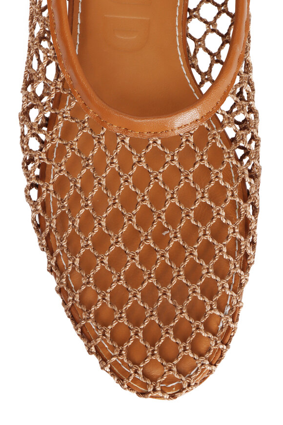 Staud Alba Tan Netting Ballet Flat - view 5