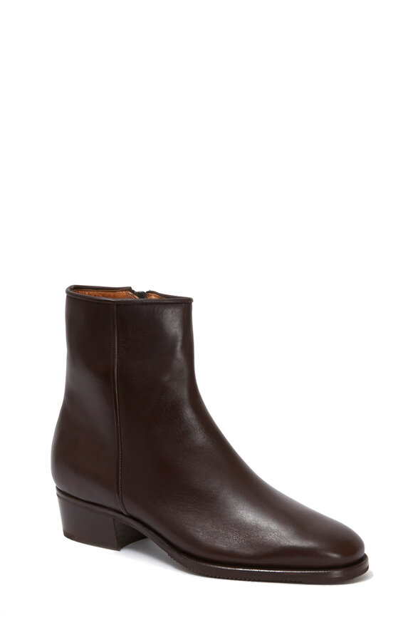 Gravati - Brown Leather Ankle Boot, 35mm