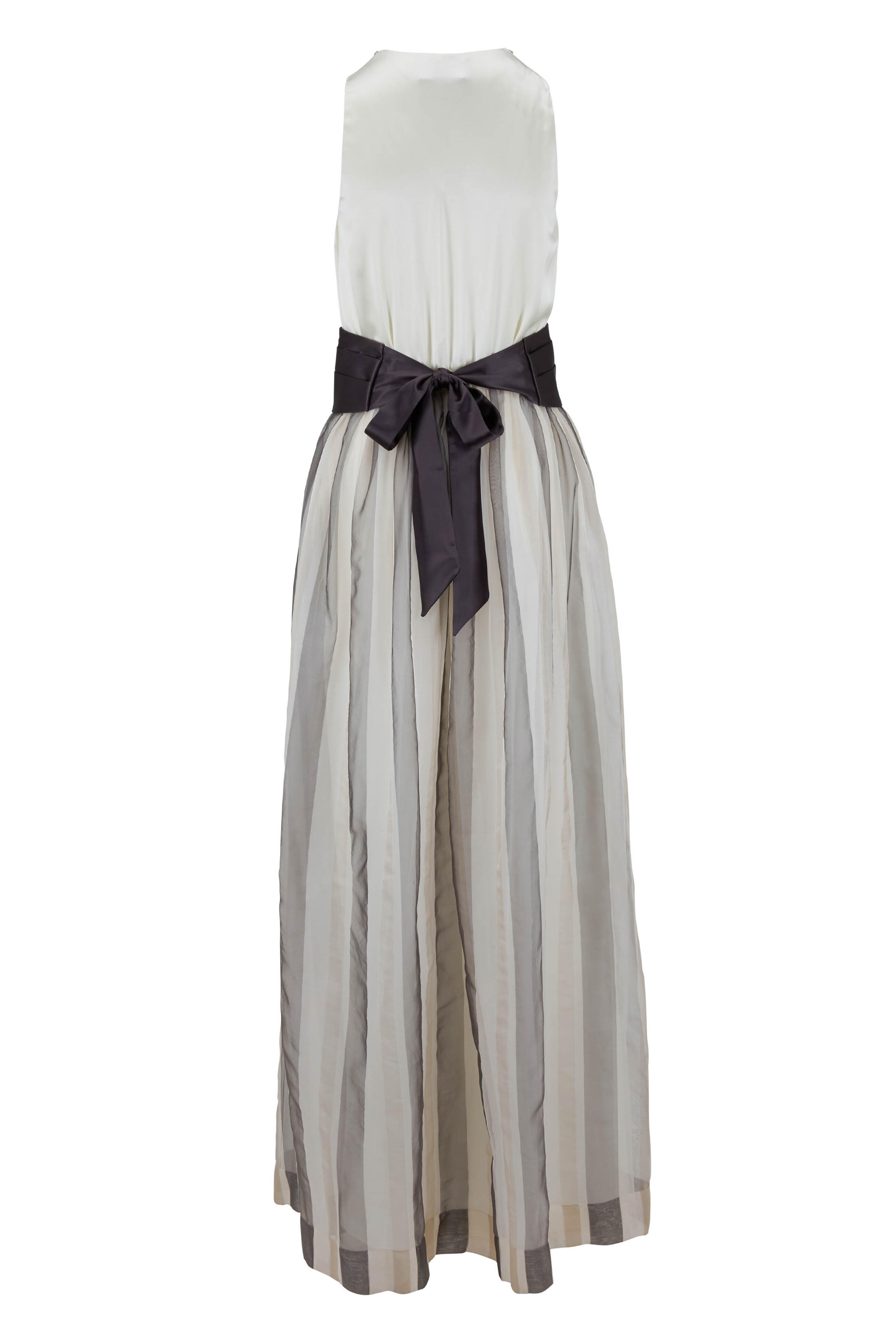 Brunello Cucinelli - Chalk Removable Vest & Cummerbund Gown