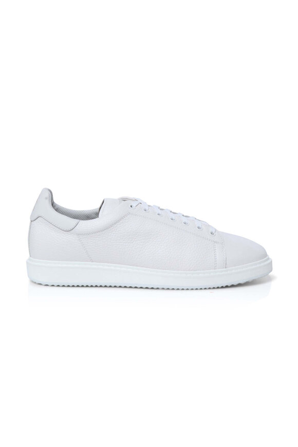 Brunello Cucinelli Grained Calfskin Sneakers in White - view 2