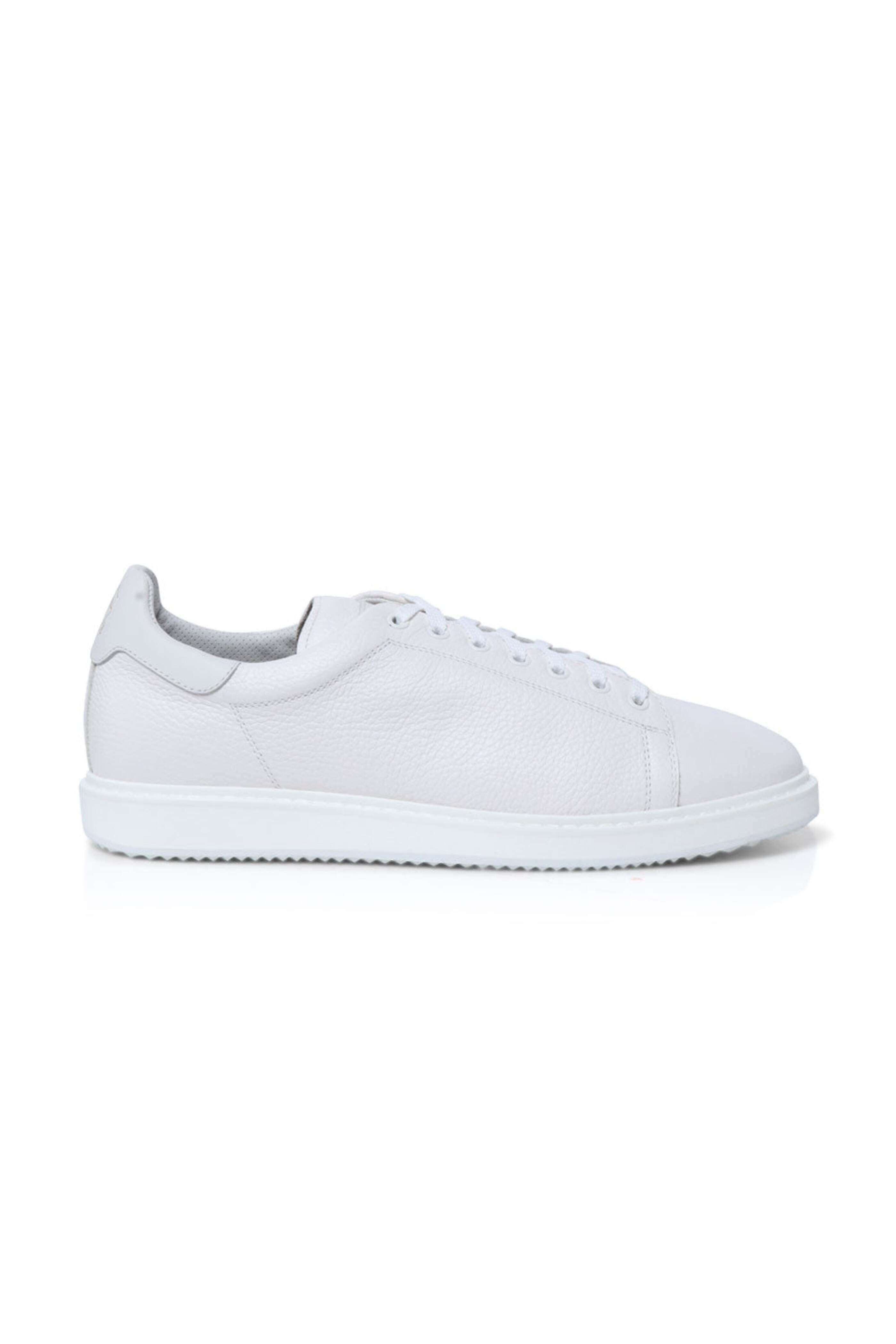 Brunello Cucinelli - Grained Calfskin Sneakers in White