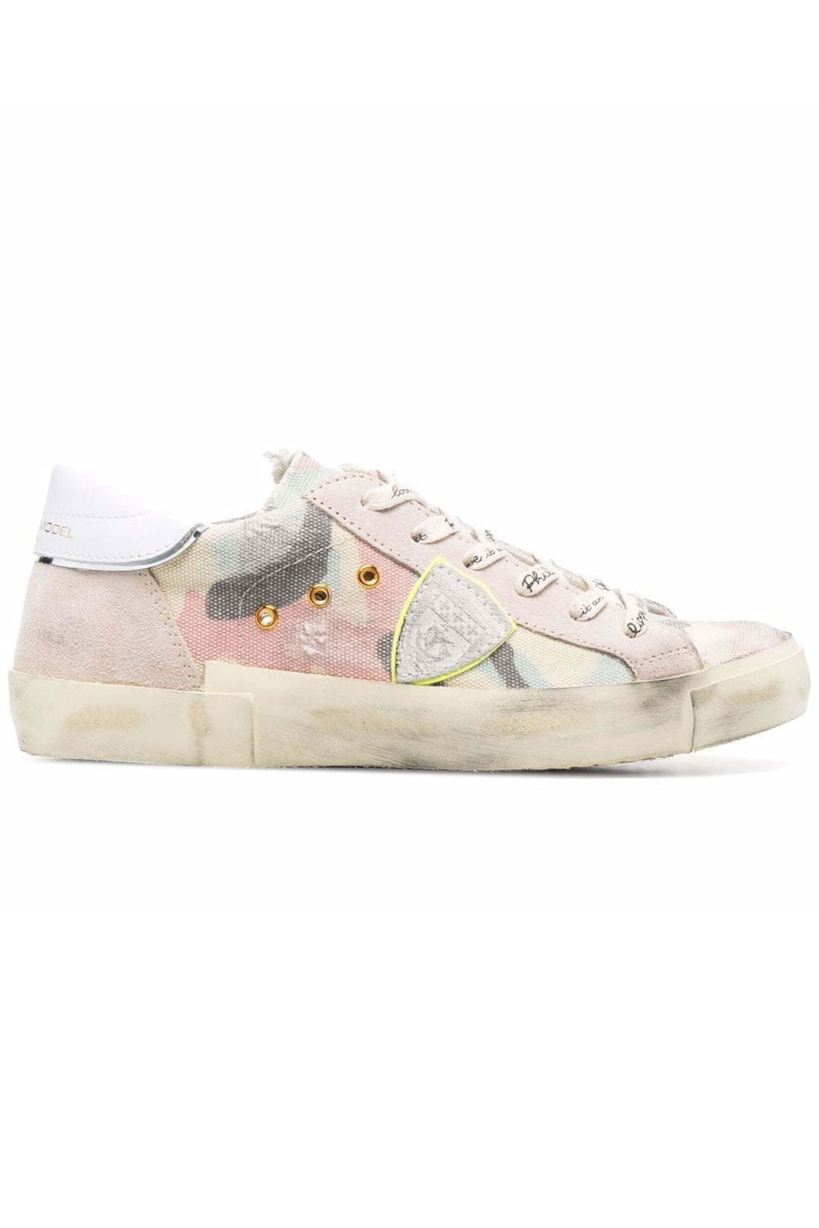 Philippe Model - Camouflage Print Sneaker in Pink