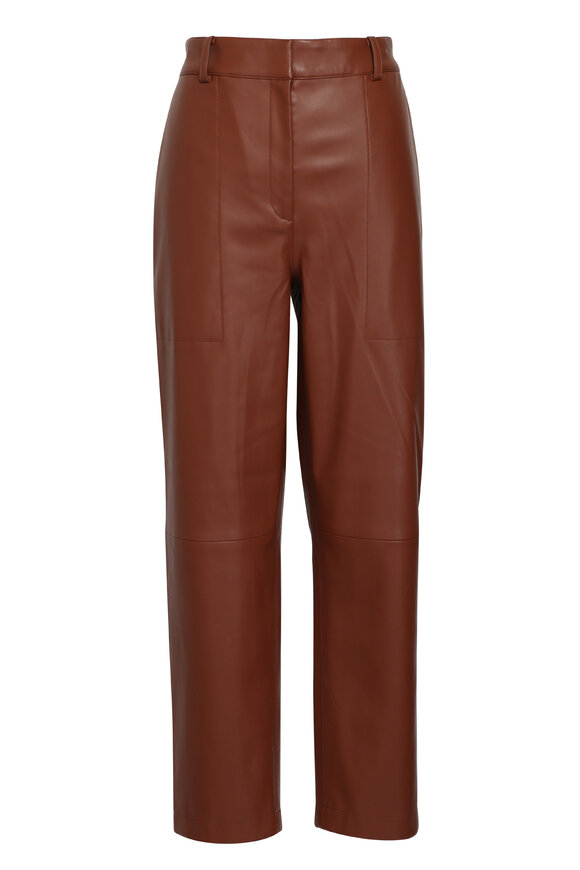 Brochu Walker Stone Cognac Vegan Leather Pant