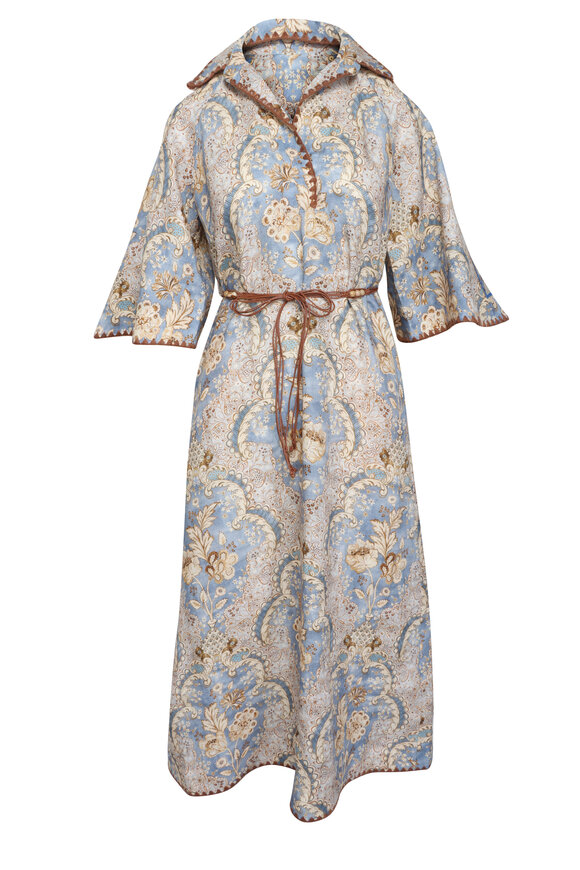 Zimmermann Daylight Damask Denim Midi Tunic