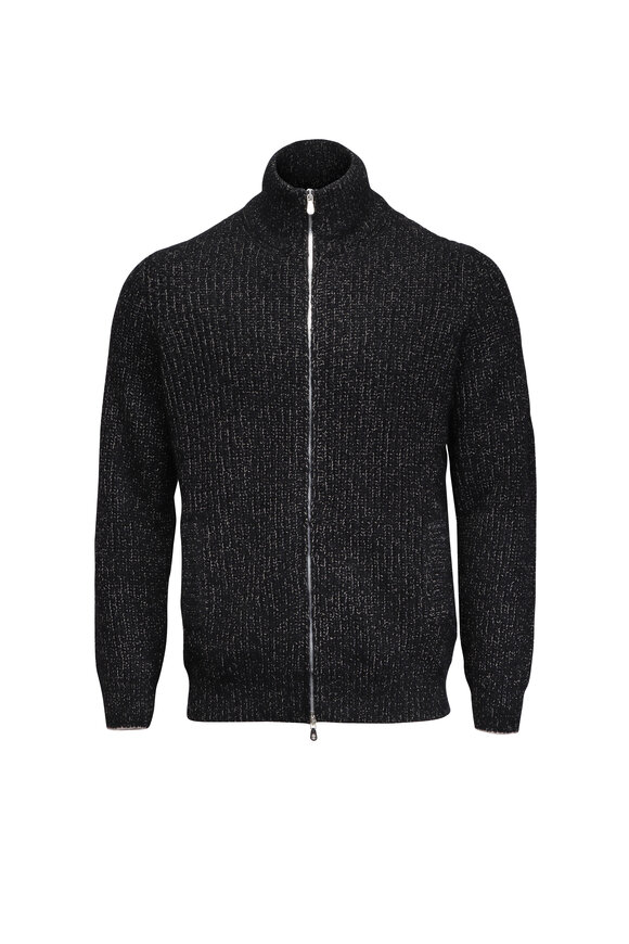 Brunello Cucinelli MPCAI7762C7495 関税送料込 Brunello Cucinelli - Olive Wool & Cashmere Quarter Zip Pullover