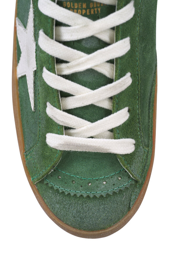 Golden Goose SuperStar Green Suede Low Top Sneakers - view 5