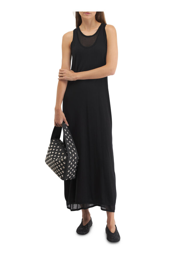 Totême - Black Layered Knit Tank Dress 