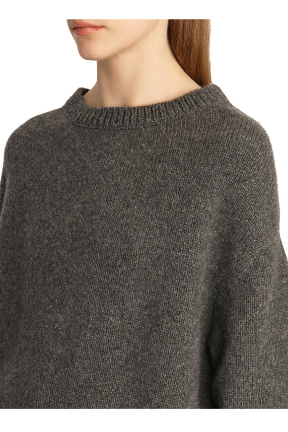 Khaite Sabina Stone Gray Cashmere Sweater - view 4