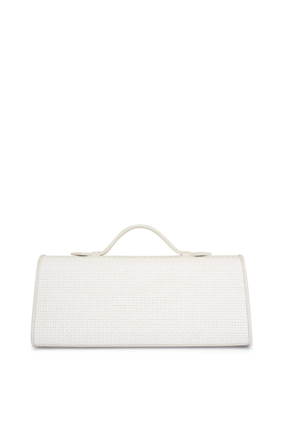 Savette Symmetry Pochette Ivory Raffia Top Handle Bag - view 3