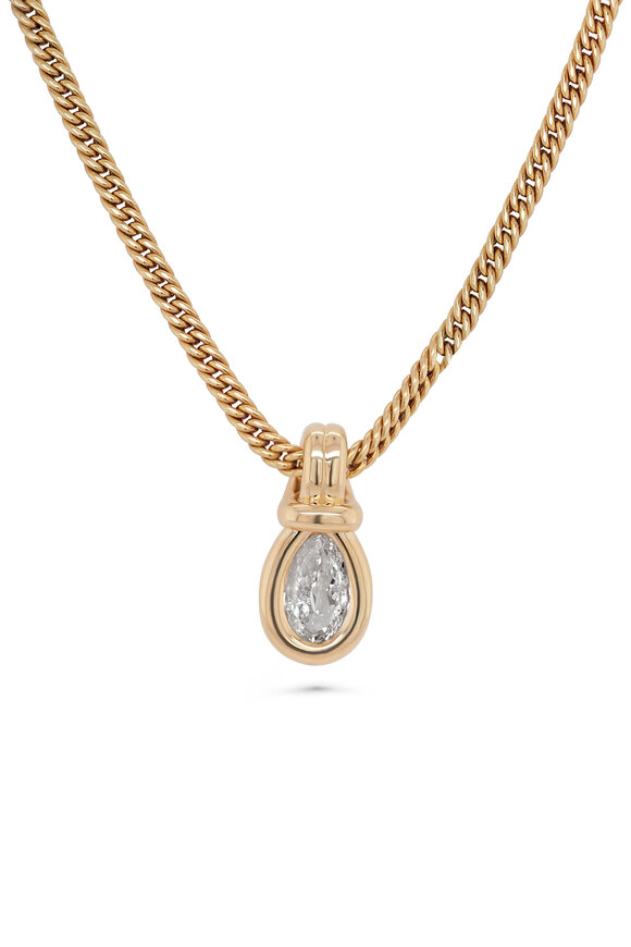 Kali Zoe 18k Yellow Gold Diamond Knot Pendant Necklace - view 1