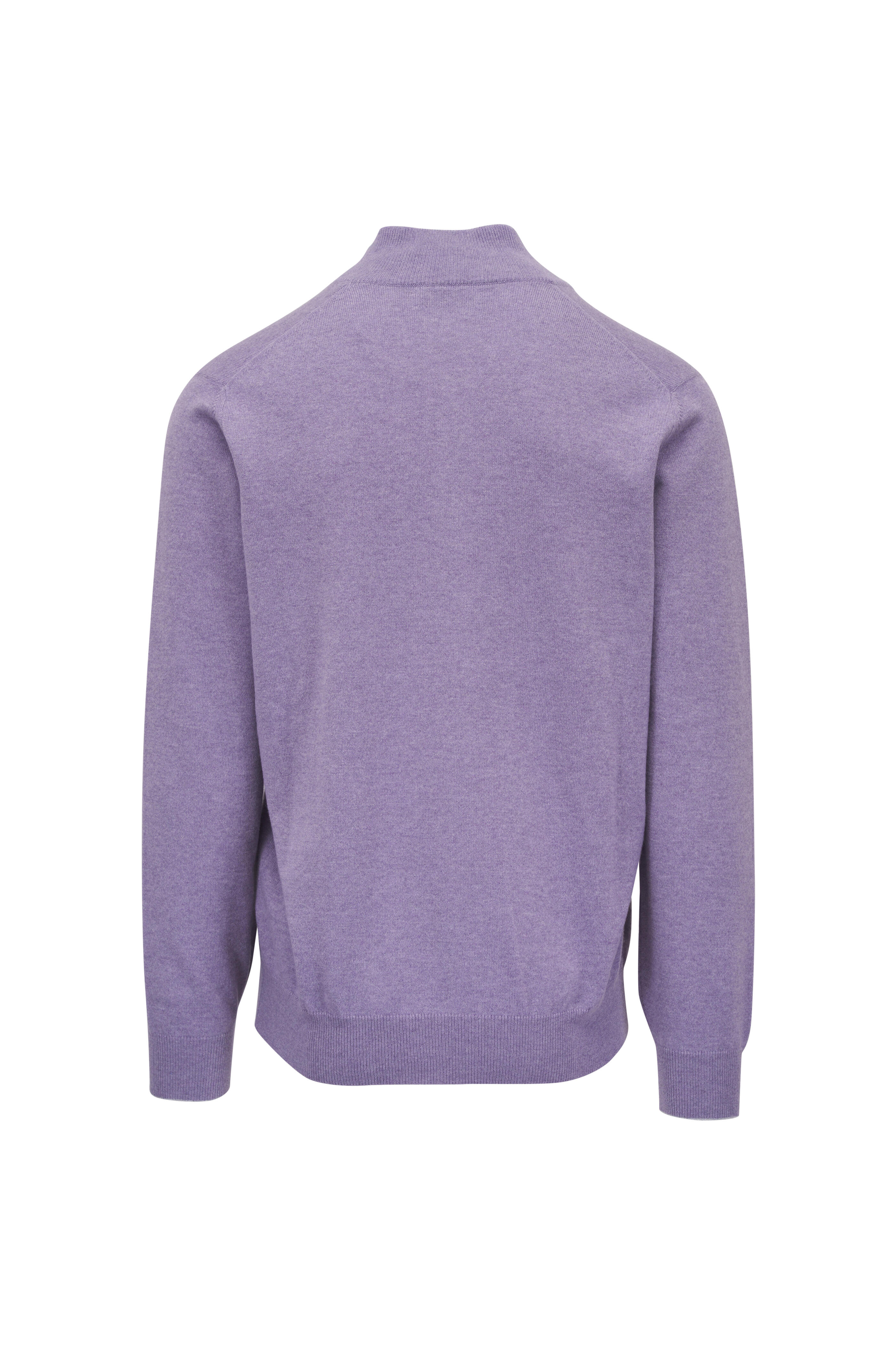 Brunello Cucinelli - Lilac Cashmere Quarter Zip Pullover