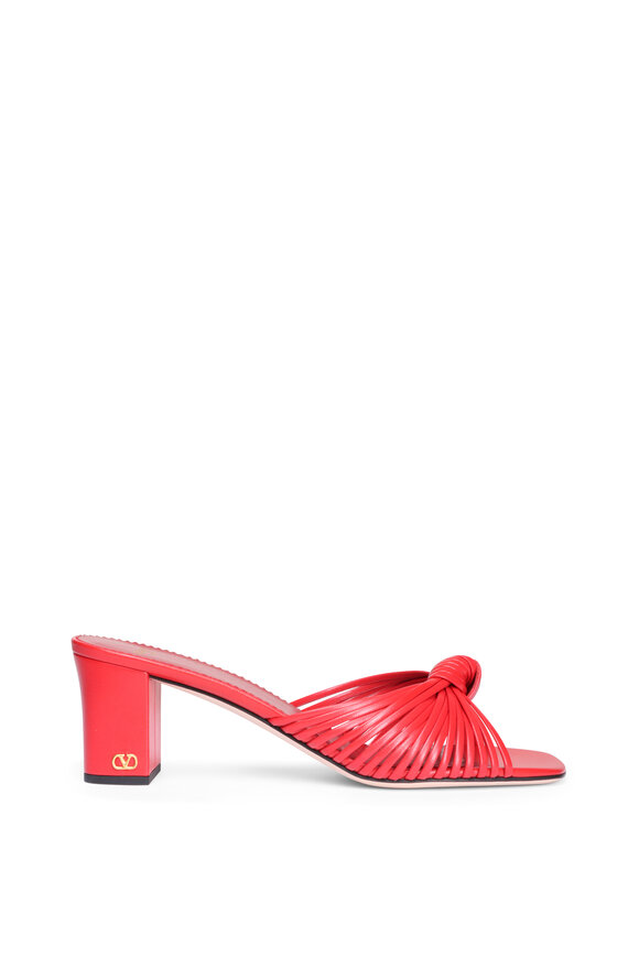 Valentino Garavani Annet Red Leather Mule, 60mm - view 2