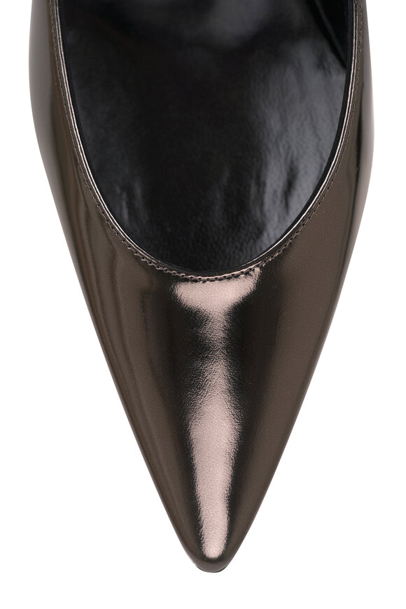 Manolo Blahnik - Kietta Graphite Leather Stiletto Pump, 70mm