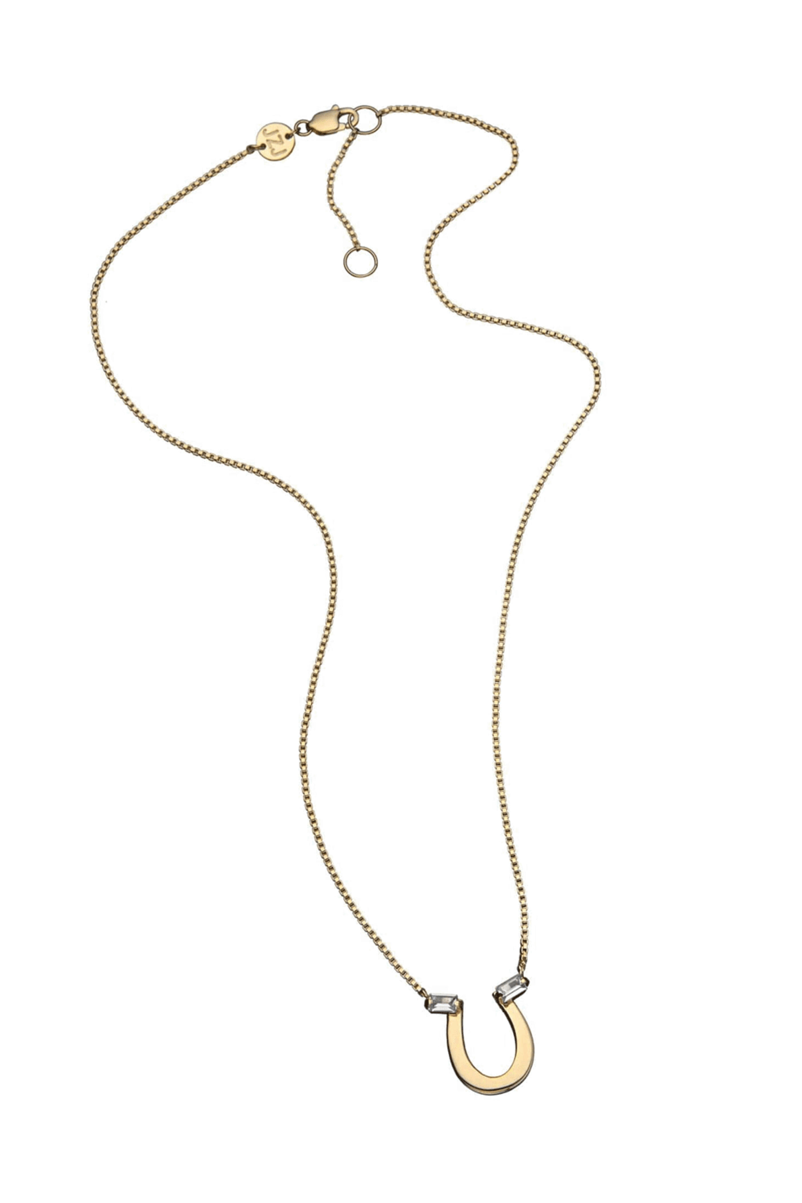 Jennifer Zeuner Jewelry - Gold Vermeil Maverick Horseshoe Pendant Necklace