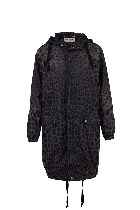 Saint Laurent - Leopard Military Print Nylon Hooded Jacket