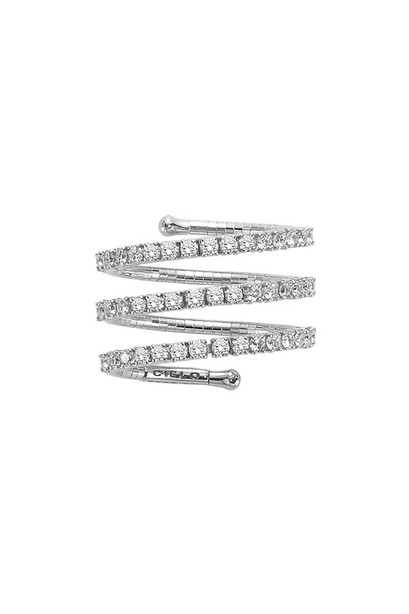 Mattia Cielo Three Row Diamond Tennis Ring