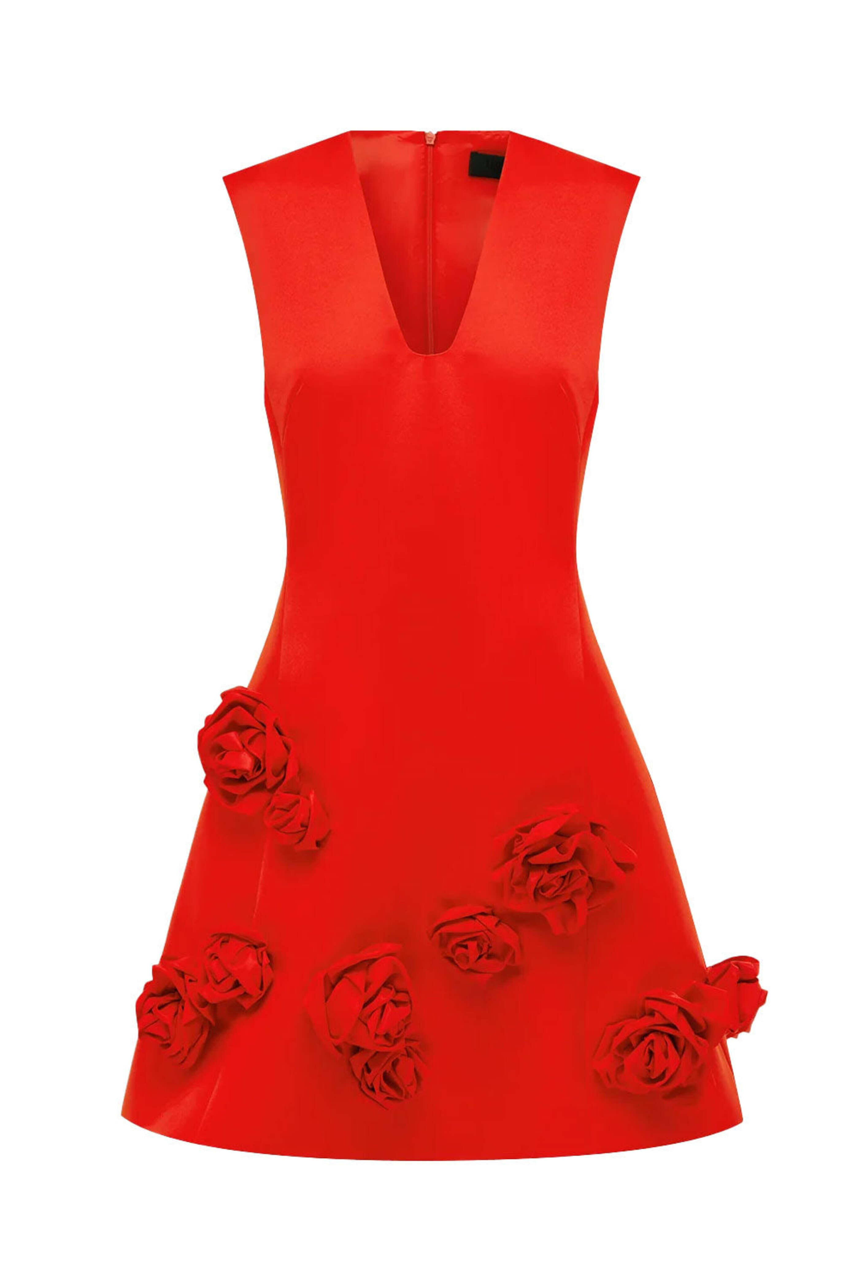 Leo Lin - Scarlet Briana V-neck Mini Dress