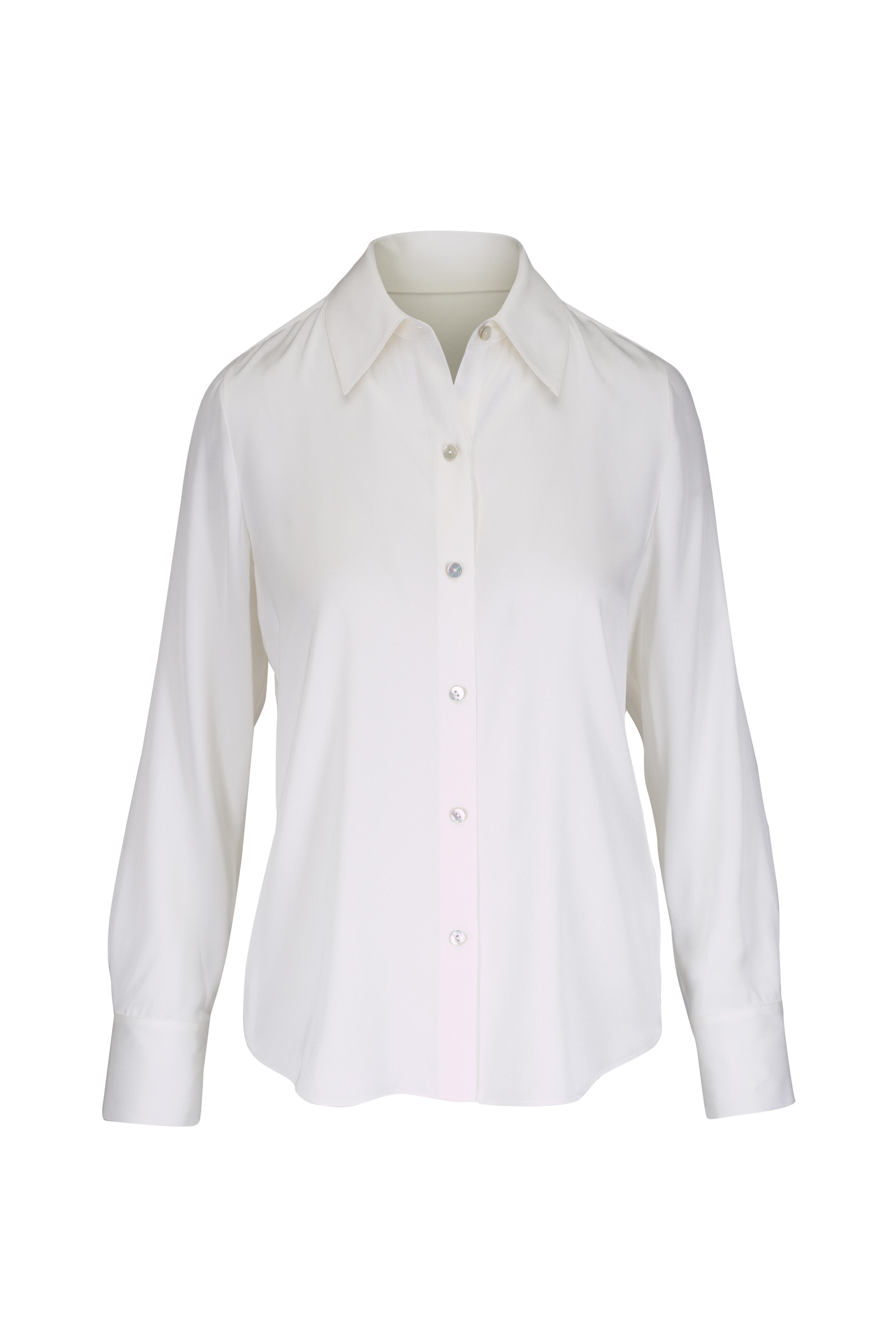 Vince - Off White Classic Slim Fit Button-Up Shirt