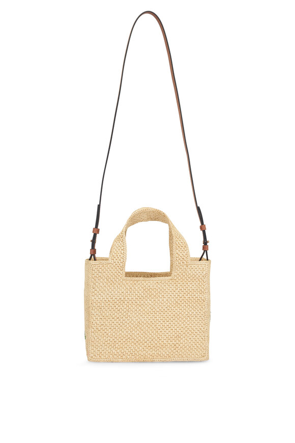 Loewe Small Loewe Font Raffia Artichoke Tote - view 3
