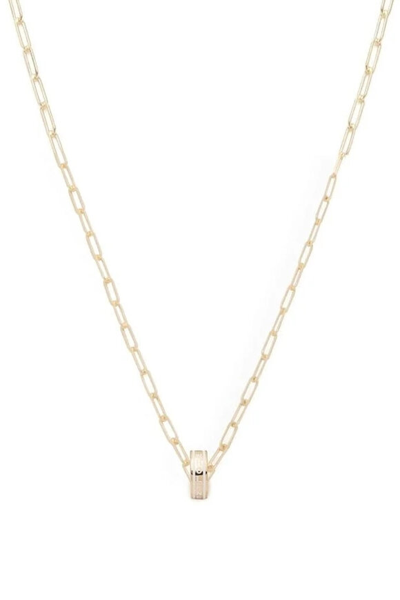 Foundrae 18k Yellow Gold Heart Beat Necklace - view 1
