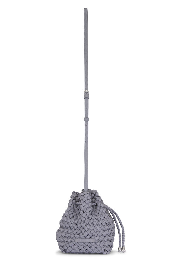 Naghedi Gramercy Marine Blue Woven Bucket Bag - view 3