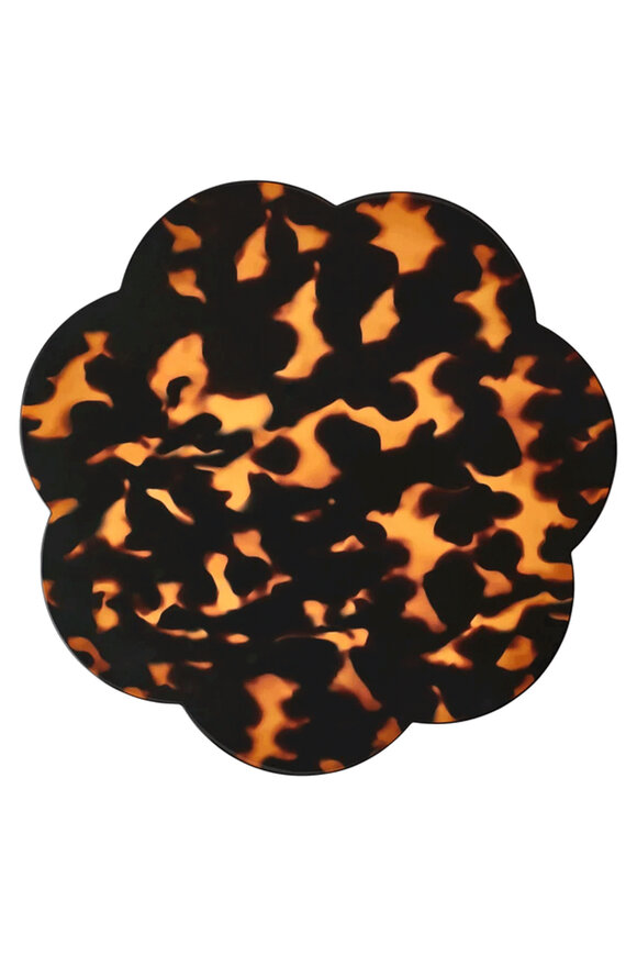 Addison Ross Faux Tortoiseshell Scalloped Placemats