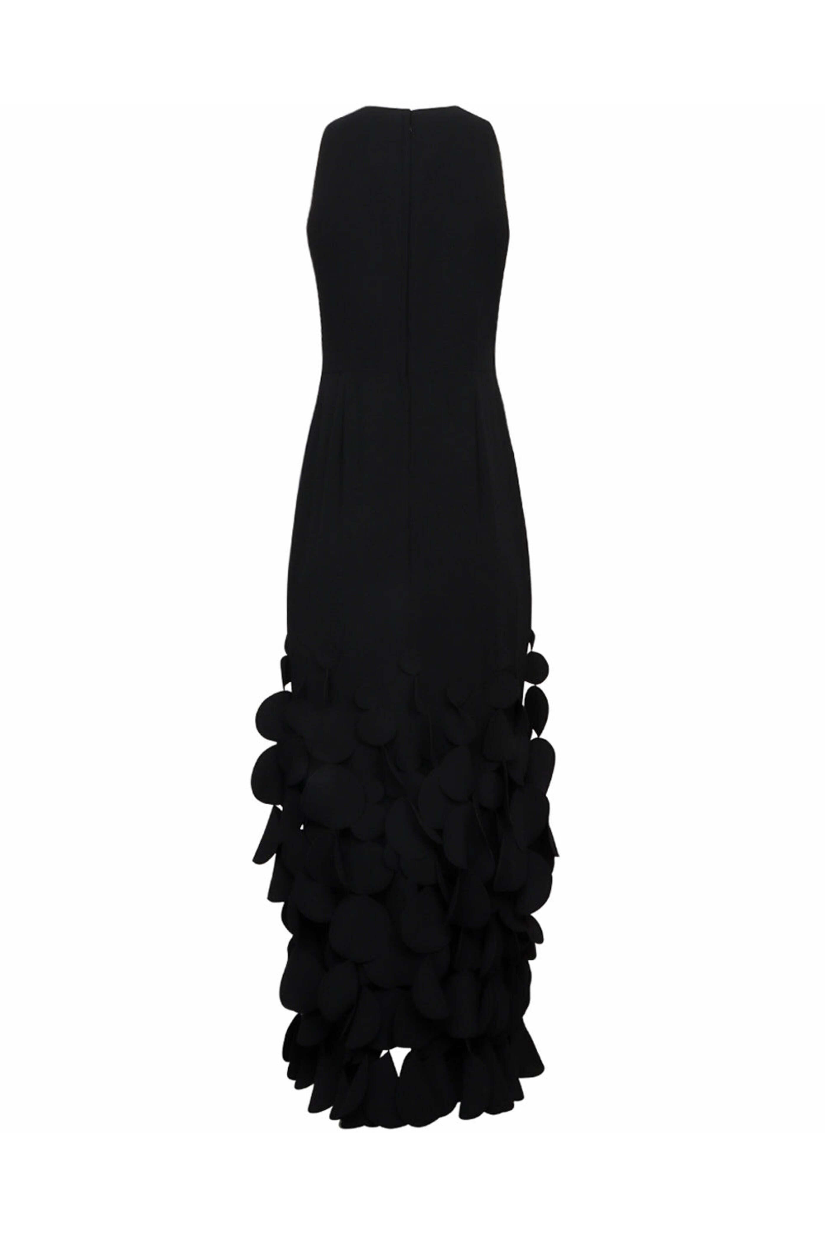 Catherine Regehr - Black Disc Fringe Long Sheath Dress