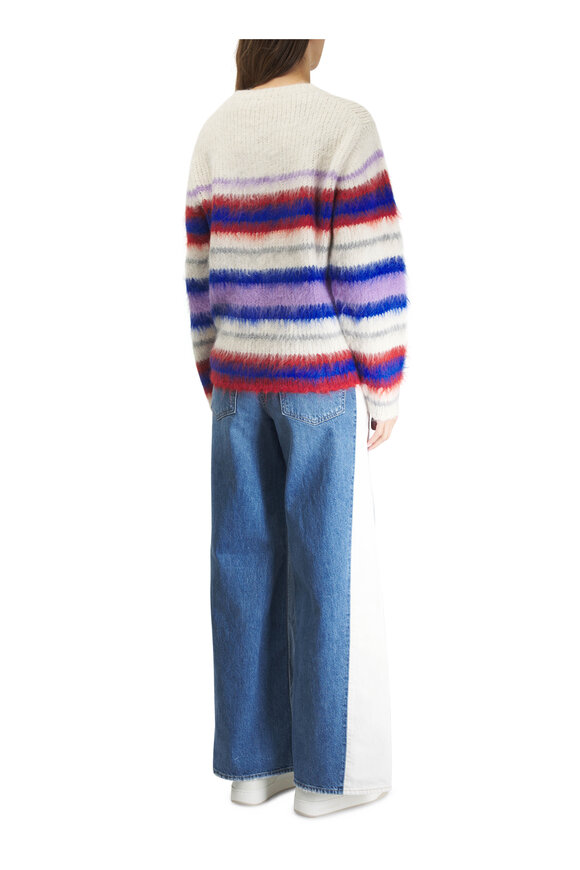 The Elder Statesman - Thistle Mutlicolor VInyard Stripe Sweater