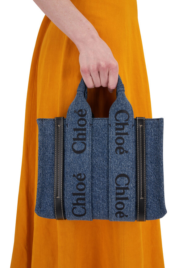 Chloé - Woody Denim Small Tote Bag