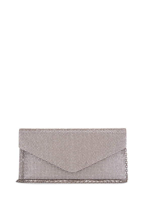 Judith Leiber Couture - Silver Crystal Envelope Clutch