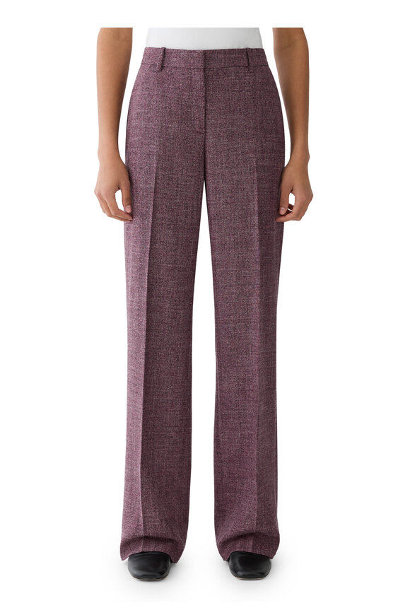 Lafayette 148 New York Gates Mulberry Multi Wool Mouline Pant - view 2