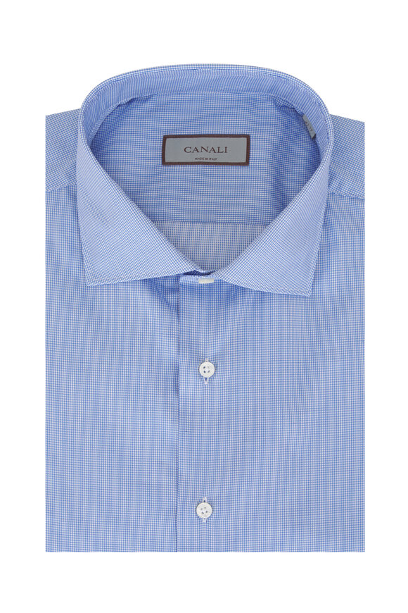 Canali - Solid White Twill Cotton Sport Shirt | Mitchell Stores