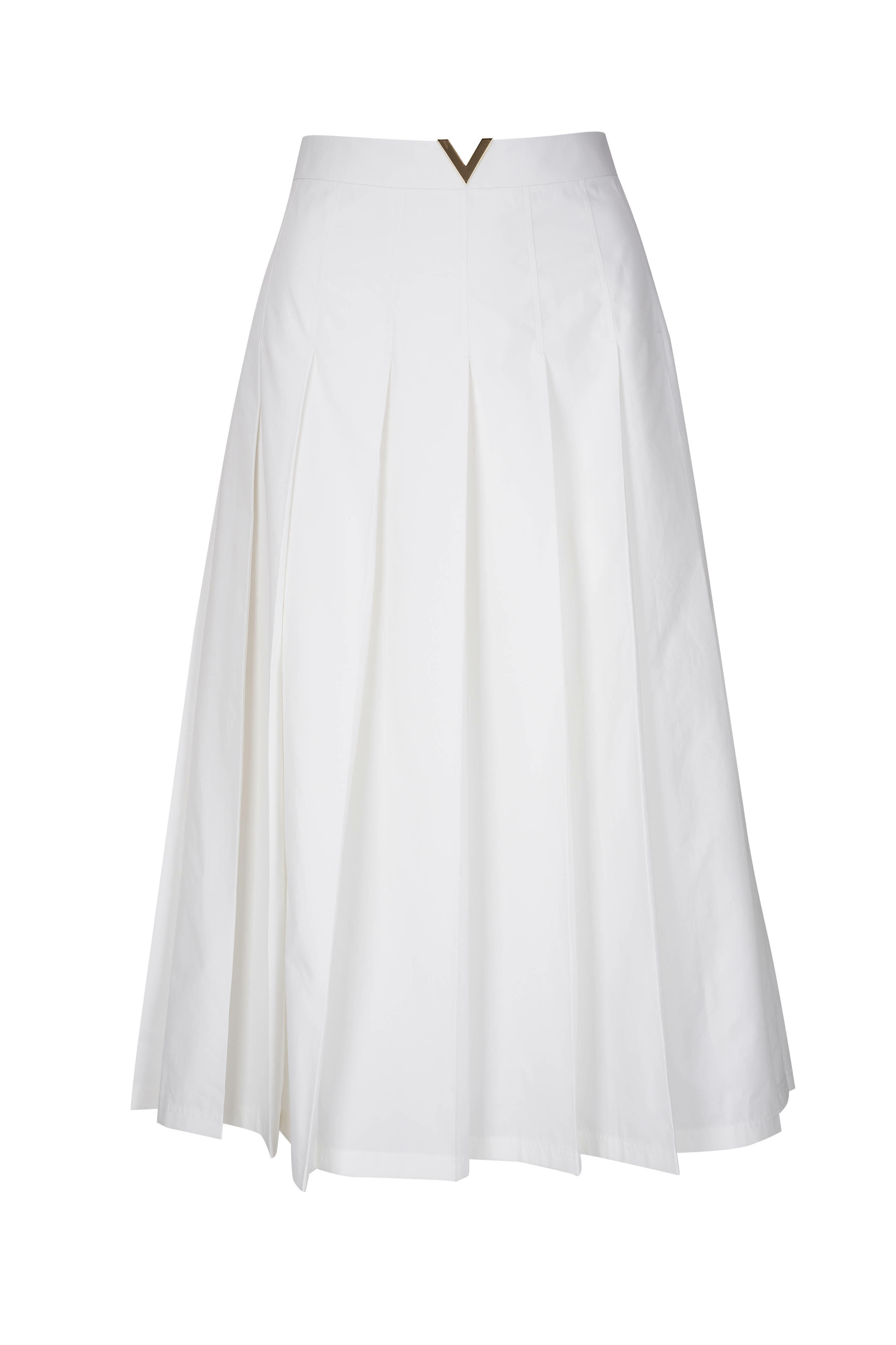 White cotton shop midi skirt