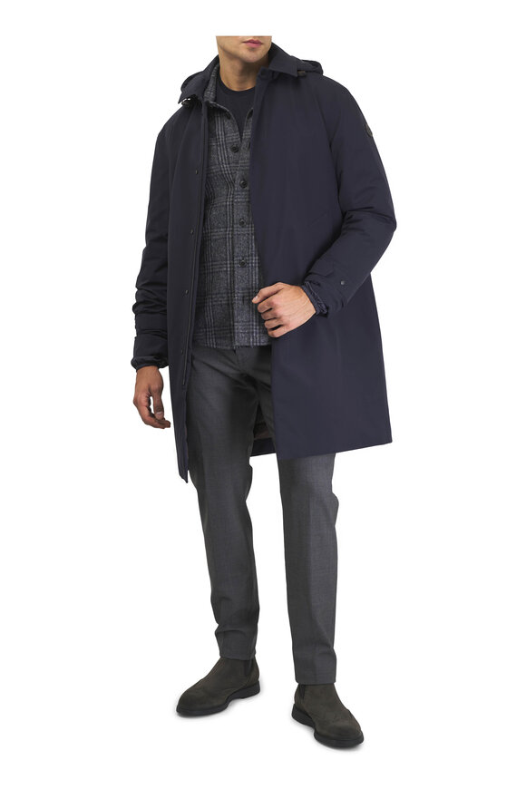 Fedeli Gray Plaid Wool Overshirt - view 2