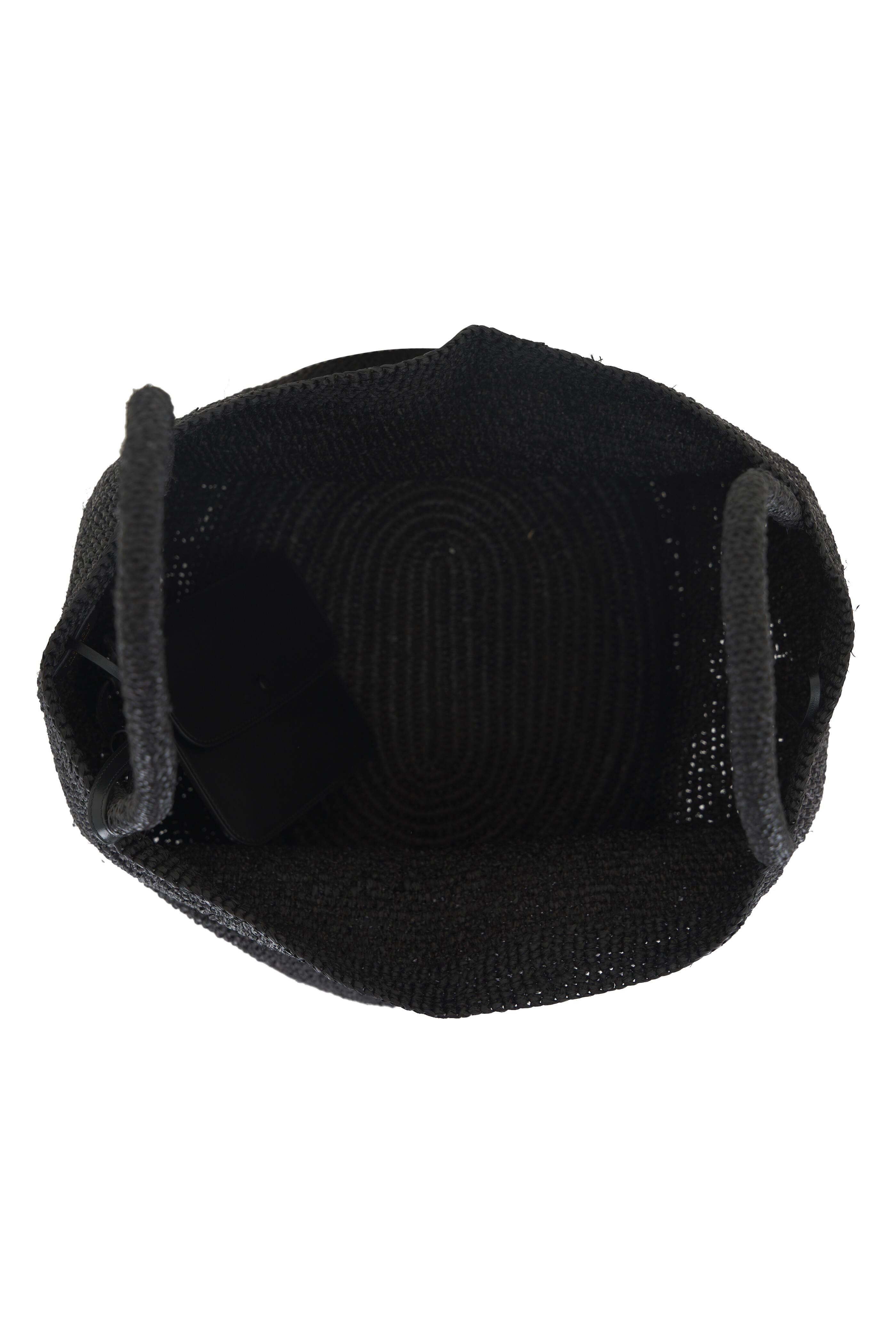 The Row - Oregon Black Raffia Tote Bag