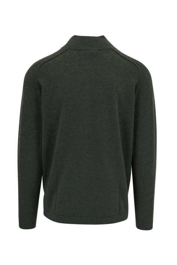 Kinross - Cypress Green Cashmere Quarter Zip Pullover